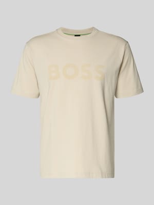 T-shirt o kroju regular fit z mieszanki bawełny model „ICONIC” Shop The Look MANNEQUINE