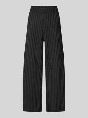 Wide Leg Stoffhose mit Strukturmuster Shop The Look MANNEQUINE