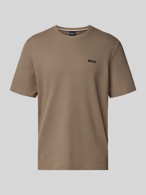 Regular Fit T-Shirt in Waffeloptik Shop The Look MANNEQUINE