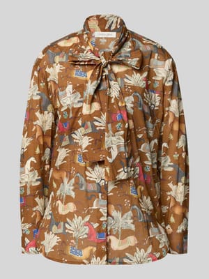 Blouseshirt met strikdetail Shop The Look MANNEQUINE