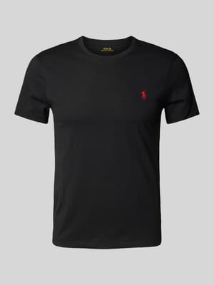 Custom slim fit T-shirt met geborduurd logo Shop The Look MANNEQUINE