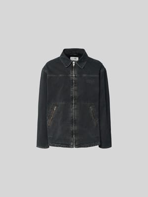 Jacke in Denim-Optik mit Umlegekragen Shop The Look MANNEQUINE