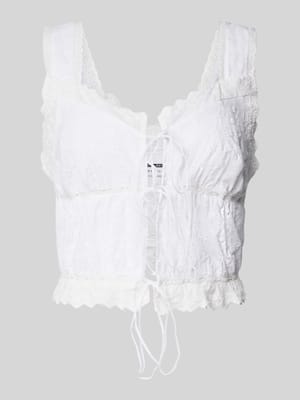 Crop Top mit Schnürverschluss Shop The Look MANNEQUINE