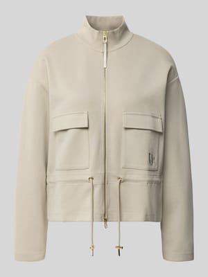 regular fit sweatjack van katoenmix Shop The Look MANNEQUINE
