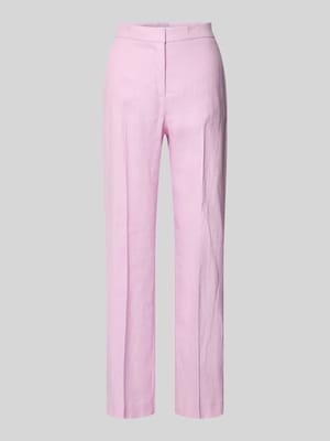 Straight Fit Leinenhose mit Bügelfalten Modell 'Boreli' Shop The Look MANNEQUINE