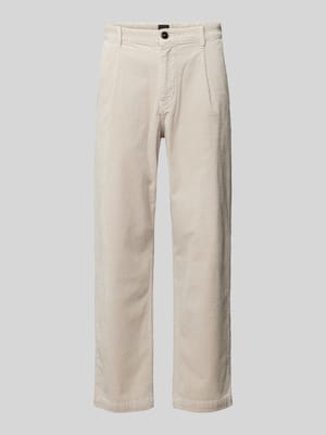 Relaxed Fit Cordhose mit Bundfalten Modell 'Chino-Shyne' Shop The Look MANNEQUINE