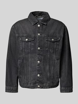 Jeansjacke mit Leistentaschen Shop The Look MANNEQUINE