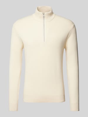 Regular Fit Strickpullover mit Stehkragen Modell 'PHIL' Shop The Look MANNEQUINE