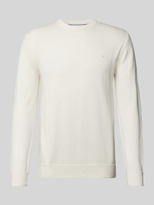 Gebreide pullover met wol en ronde hals Shop The Look MANNEQUINE