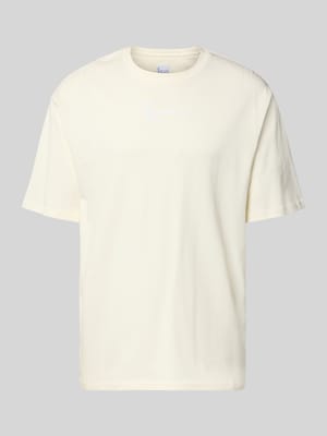 T-shirt met Labelstitching en Ronde hals Shop The Look MANNEQUINE