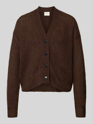 Strickjacke aus Alpaka-Mix mit V-Ausschnitt Shop The Look MANNEQUINE