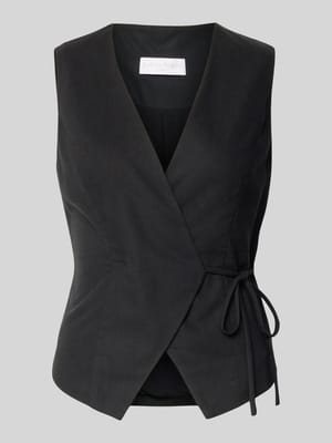 Weste aus Viskose mit V-Ausschnitt Modell 'Emelie' Shop The Look MANNEQUINE