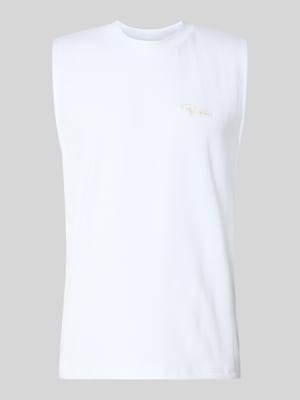 Tanktop mit Label-Stitching und Rundhalsausschnitt Shop The Look MANNEQUINE
