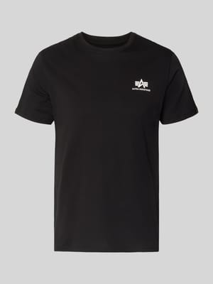 T-Shirt mit Logo und Rundhalsausschnitt Shop The Look MANNEQUINE