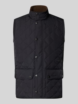 Slim Fit Weste mit Logo-Stitching Modell 'NEW LOWERDALE' Shop The Look MANNEQUINE