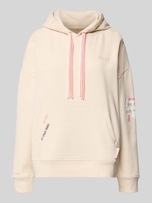 Bluza z kapturem, haftami i kieszenią kangurką Shop The Look MANNEQUINE