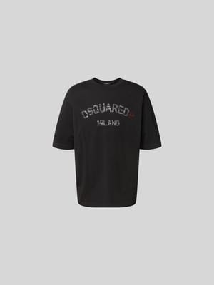 T-Shirt mit Label-Print Shop The Look MANNEQUINE