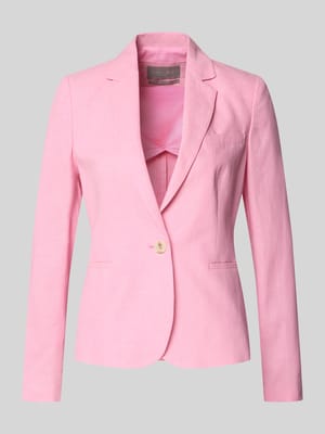 Regular Fit Blazer aus Leinen-Mix mit Paspeltaschen Shop The Look MANNEQUINE
