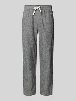 regular fit wijdte broek van mix van katoen en linnen Shop The Look MANNEQUINE