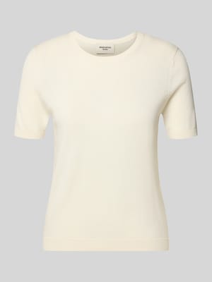Koszulka dzianinowa o kroju regular fit z mieszanki jedwabiu i bawełny model 'WKDAGRO' Shop The Look MANNEQUINE