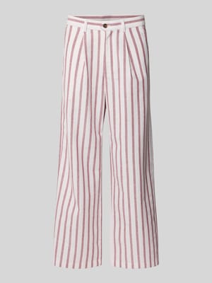 Wide Leg Stoffhose mit Leinen-Anteil Shop The Look MANNEQUINE