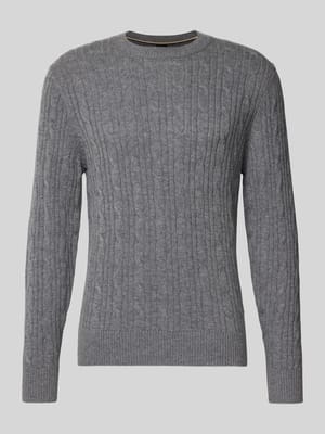 Regular Fit Strickpullover aus Schurwoll-Kaschmir-Mix Modell 'HETICO' Shop The Look MANNEQUINE