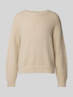 Gebreide pullover met labelpatch, model 'Watson' Shop The Look MANNEQUINE