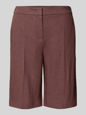Bermudy o kroju regular fit z mieszanki lnu i wiskozy model 'TIANALA' Shop The Look MANNEQUINE