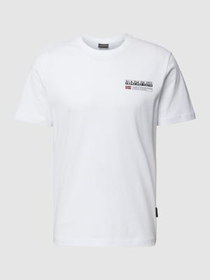 T-shirt met labelprint, model 'KASBA' Shop The Look MANNEQUINE