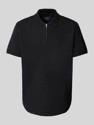 Poloshirt mit kurzem Reißverschluss Shop The Look MANNEQUINE