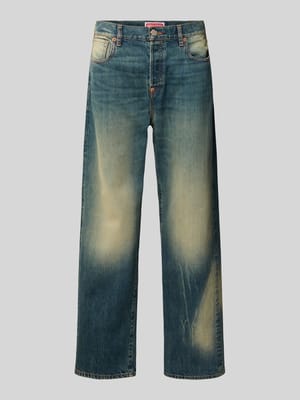straight fit jeans van katoen Shop The Look MANNEQUINE