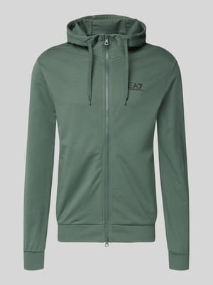 Slim Fit Sweatjacke mit Kapuze Shop The Look MANNEQUINE