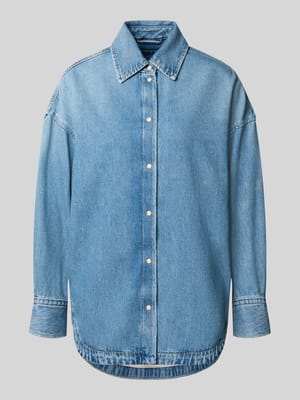 Oversized Hemdjacke aus Baumwoll-Denim Modell 'C_OVERSHIRT 4.0' Shop The Look MANNEQUINE
