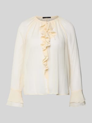 Regular fit blouse met volants Shop The Look MANNEQUINE