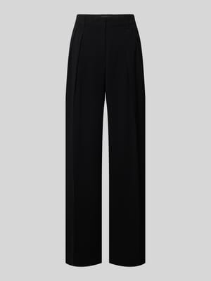 Wide leg stoffen broek met bandplooien Shop The Look MANNEQUINE