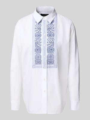 Relaxed fit overhemdblouse van puur katoen, model 'Vivancio' Shop The Look MANNEQUINE