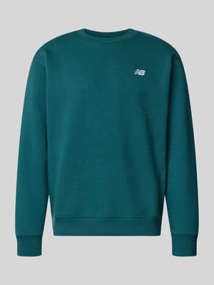 Sweatshirt mit Rundhalsausschnitt und Label-Stitching Shop The Look MANNEQUINE