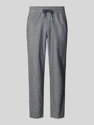 Hose aus Baumwoll-Leinen-Mix mit elastischem Bund Shop The Look MANNEQUINE
