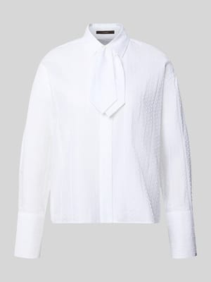 Bluzka z wiązaniem pod szyją we wzór na całej powierzchni z kołnierzykiem koszulowym Shop The Look MANNEQUINE