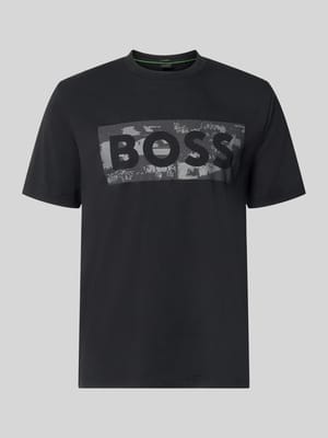 Regular Fit T-Shirt aus Baumwoll-Mix Modell 'TS_GLOBE LOGOPATTERN' Shop The Look MANNEQUINE