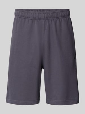 Relaxed fit sweatbermuda met logostitching, model 'ICONS' Shop The Look MANNEQUINE