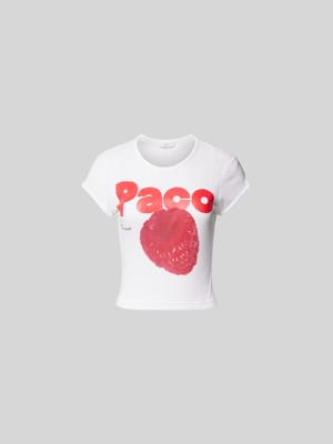 T-Shirt mit Label-Print Shop The Look MANNEQUINE