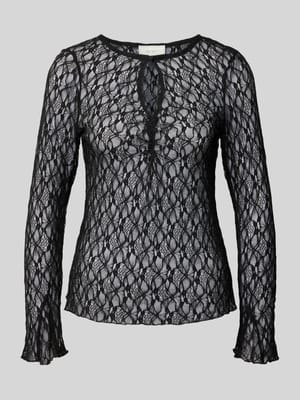 Longsleeve in semitransparentem Design Modell 'Matria' Shop The Look MANNEQUINE