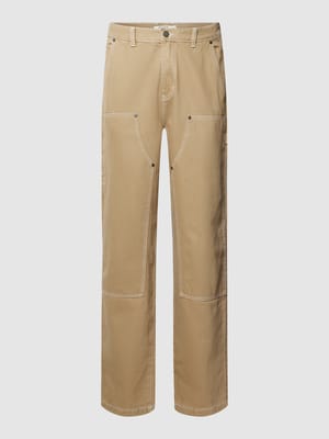 Hose mit Steppnähten Modell 'CARPENTER' Shop The Look MANNEQUINE