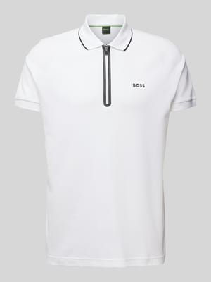 Regular Fit Poloshirt mit Strukturmuster Modell 'Philix' Shop The Look MANNEQUINE