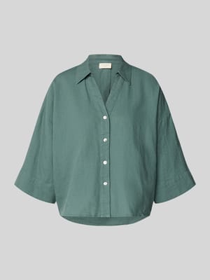 Boxy Fit Bluse mit V-Ausschnitt Modell 'Lava' Shop The Look MANNEQUINE