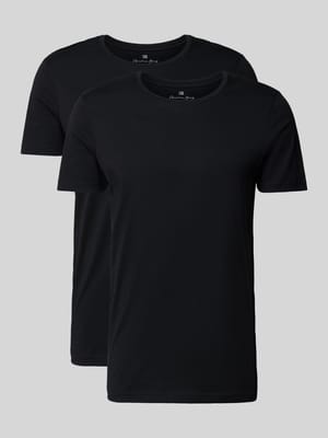 T-Shirt mit Rundhalsausschnitt im 2er-Pack Shop The Look MANNEQUINE
