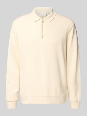 Relaxed Fit Poloshirt mit Label-Detail Shop The Look MANNEQUINE