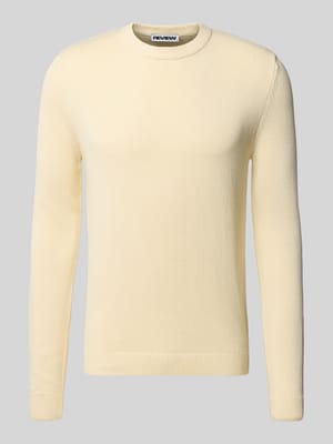 Gebreide pullover met ronde hals Shop The Look MANNEQUINE