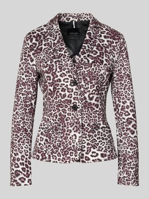 Slim Fit Blazer mit Allover-Animal-Print Shop The Look MANNEQUINE